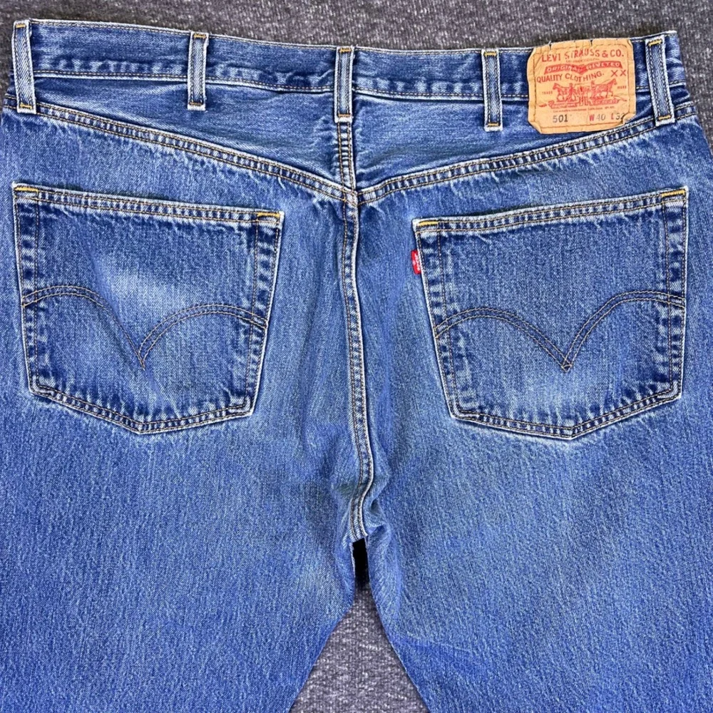 VTG 00s Levis 501-0115 Jeans Mens‎ 38x30 Blue Straight Classic Casual Button Fly